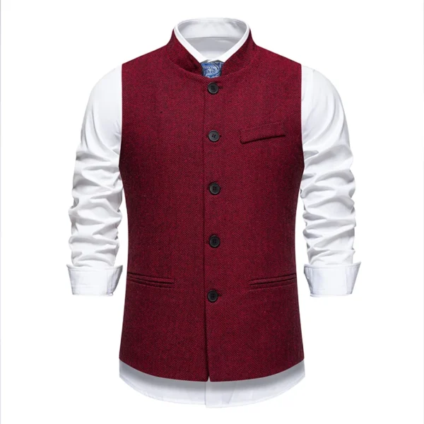 gilet sans manche homme costume rouge