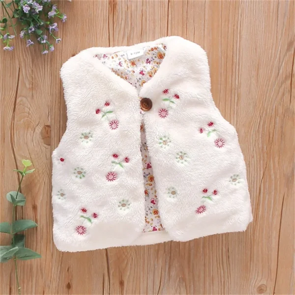 gilet bébé floral