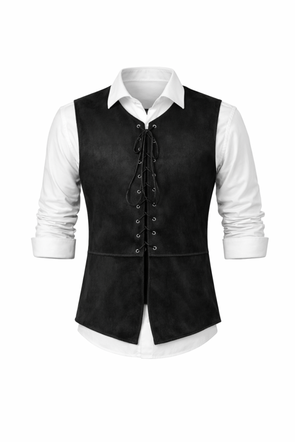 gilet homme daim noir
