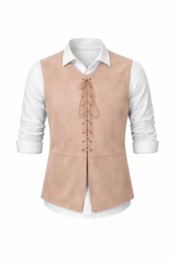 gilet sans manche médiéval beige