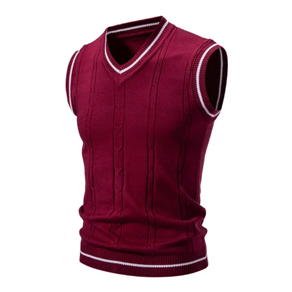 gilet sans manche tricot col V homme