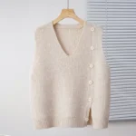 gilet sans manche polyester beige