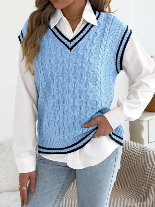 gilet sans manche bleu clair