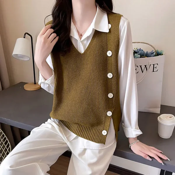 gilet sans manche tricot femme