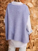 gilet décontracté femme violet